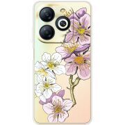 Прозрачный чехол BoxFace Infinix Smart 8 Plus Cherry Blossom