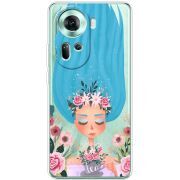 Прозрачный чехол BoxFace OPPO Reno 11 5G Blue Hair