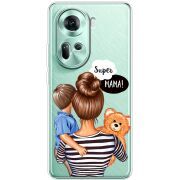 Прозрачный чехол BoxFace OPPO Reno 11 5G Super Mama and Son