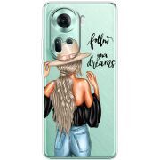 Прозрачный чехол BoxFace OPPO Reno 11 5G Follow Your Dreams