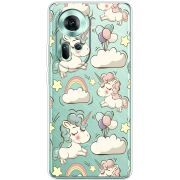 Прозрачный чехол BoxFace OPPO Reno 11 5G Unicorns