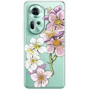 Прозрачный чехол BoxFace OPPO Reno 11 5G Cherry Blossom