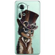 Прозрачный чехол BoxFace OPPO Reno 11 5G Steampunk Cat