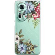Прозрачный чехол BoxFace OPPO Reno 11 5G Floral