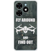 Чехол BoxFace Tecno Spark Go 2024 Дрон Fly Around