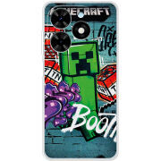Чехол BoxFace Tecno Spark Go 2024 Minecraft Graffiti