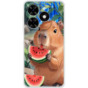 Чехол BoxFace Tecno Spark Go 2024 Капібара з кавуном