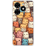 Чехол BoxFace Tecno Spark Go 2024 Котики муркотики