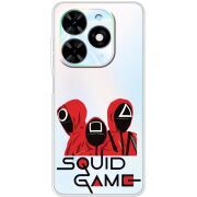 Прозрачный чехол BoxFace Tecno Spark Go 2024 siquid game люди в красном