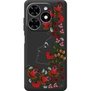 Черный чехол BoxFace Tecno Spark Go 2024 3D Ukrainian Muse