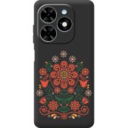 Черный чехол BoxFace Tecno Spark Go 2024 Ukrainian Ornament