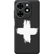 Черный чехол BoxFace Tecno Spark Go 2024 Білий хрест ЗСУ