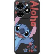 Черный чехол BoxFace Tecno Spark Go 2024 Гавайський гість Stich