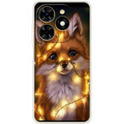 Чехол BoxFace Tecno Spark 20C Різдвяна лисичка