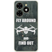 Чехол BoxFace Tecno Spark 20C Дрон Fly Around