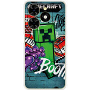 Чехол BoxFace Tecno Spark 20C Minecraft Graffiti