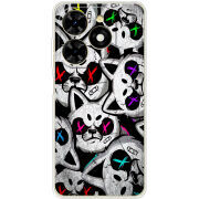 Чехол BoxFace Tecno Spark 20C Monster meow