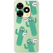 Прозрачный чехол BoxFace Tecno Spark 20C с 3D-глазками HIYA