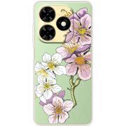 Прозрачный чехол BoxFace Tecno Spark 20C Cherry Blossom