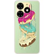Прозрачный чехол BoxFace Tecno Spark 20C Donuts