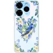 Прозрачный чехол BoxFace Tecno Spark 20 Pro Spring Bird