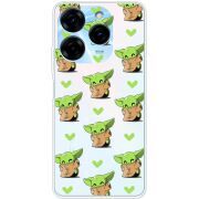 Прозрачный чехол BoxFace Tecno Spark 20 Pro Pattern Baby Yoda