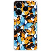 Прозрачный чехол BoxFace Tecno Spark 20 Pro Butterfly Morpho