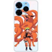 Прозрачный чехол BoxFace Tecno Spark 20 Pro Naruto and Kurama