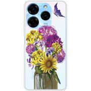 Прозрачный чехол BoxFace Tecno Spark 20 Pro My Bouquet