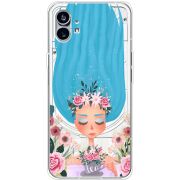 Прозрачный чехол BoxFace Nothing Phone (1) Blue Hair