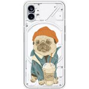 Прозрачный чехол BoxFace Nothing Phone (1) Dog Coffeeman