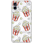 Прозрачный чехол BoxFace Nothing Phone (1) с 3D-глазками Popcorn