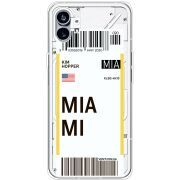 Прозрачный чехол BoxFace Nothing Phone (1) Ticket Miami