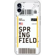 Прозрачный чехол BoxFace Nothing Phone (1) Ticket Springfield