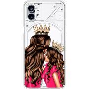 Прозрачный чехол BoxFace Nothing Phone (1) Queen and Princess