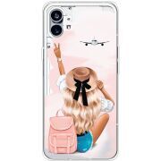 Прозрачный чехол BoxFace Nothing Phone (1) Travel Girl