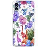 Прозрачный чехол BoxFace Nothing Phone (1) Flamingo