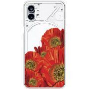 Прозрачный чехол BoxFace Nothing Phone (1) Red Poppies