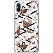 Прозрачный чехол BoxFace Nothing Phone (1) Cotton flowers