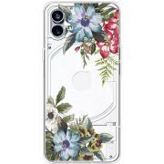 Прозрачный чехол BoxFace Nothing Phone (1) Floral
