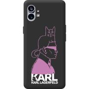Черный чехол BoxFace Nothing Phone (1) Pink Karl