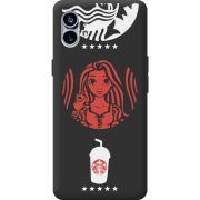 Черный чехол BoxFace Nothing Phone (1) RedWhite Coffee