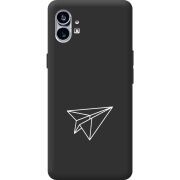 Черный чехол BoxFace Nothing Phone (1) Paper Plane