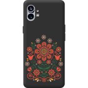 Черный чехол BoxFace Nothing Phone (1) Ukrainian Ornament