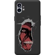 Черный чехол BoxFace Nothing Phone (1) Нападение на Титана