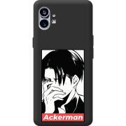 Черный чехол BoxFace Nothing Phone (1) Attack On Titan - Ackerman