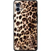 Черный чехол BoxFace Nothing Phone (1) Леопардовий
