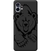 Черный чехол BoxFace Nothing Phone (1) Grizzly Bear