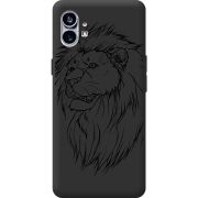 Черный чехол BoxFace Nothing Phone (1) Lion