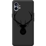 Черный чехол BoxFace Nothing Phone (1) Deer